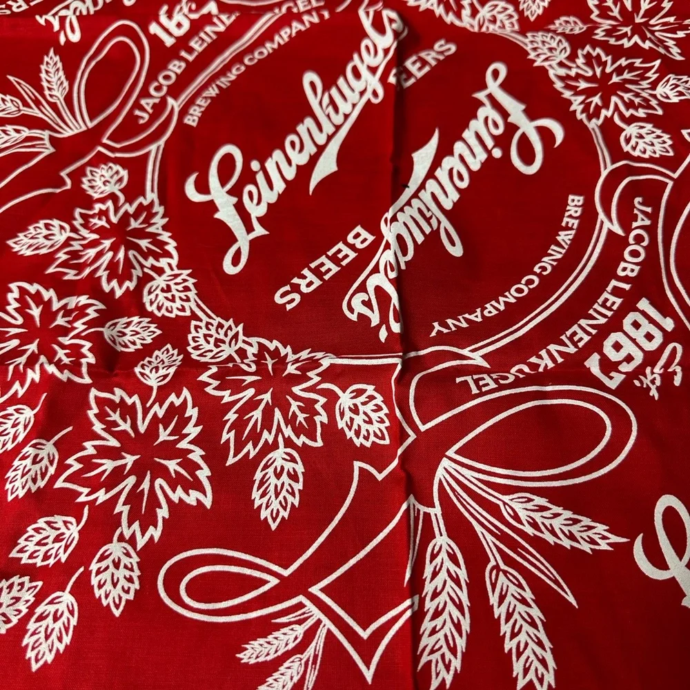 Leinenkugel Brewing Company Beers Red Bandana Scarf 22” x 21”